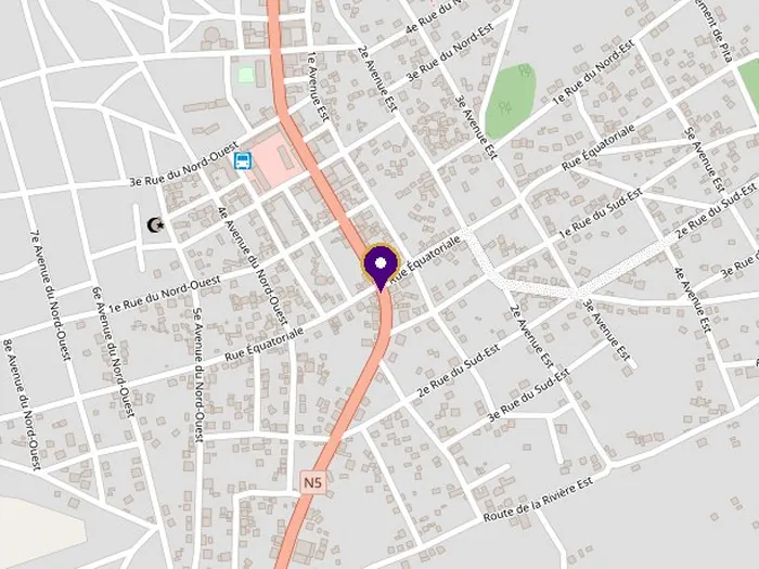 Carte de la zone de SAÏMAR GROUPE à Pita, Guinée — repère au centre